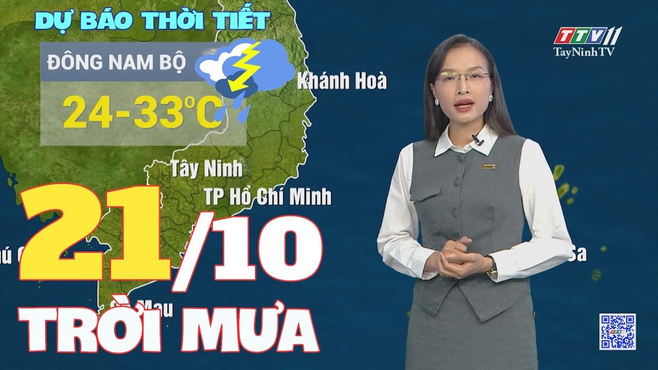 Bản tin thời tiết 21-10-2024 | TayNinhTVENT